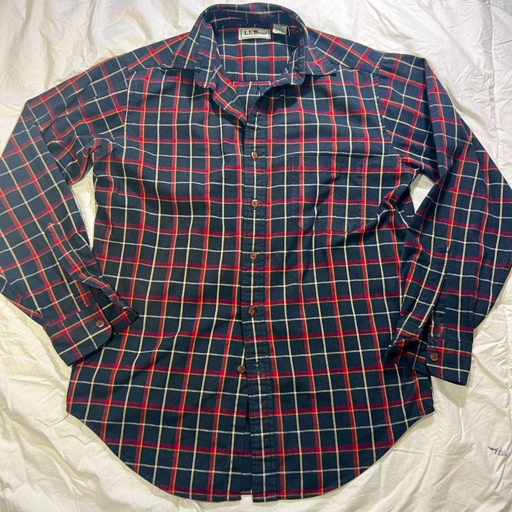 S ll bean king sleeve button up